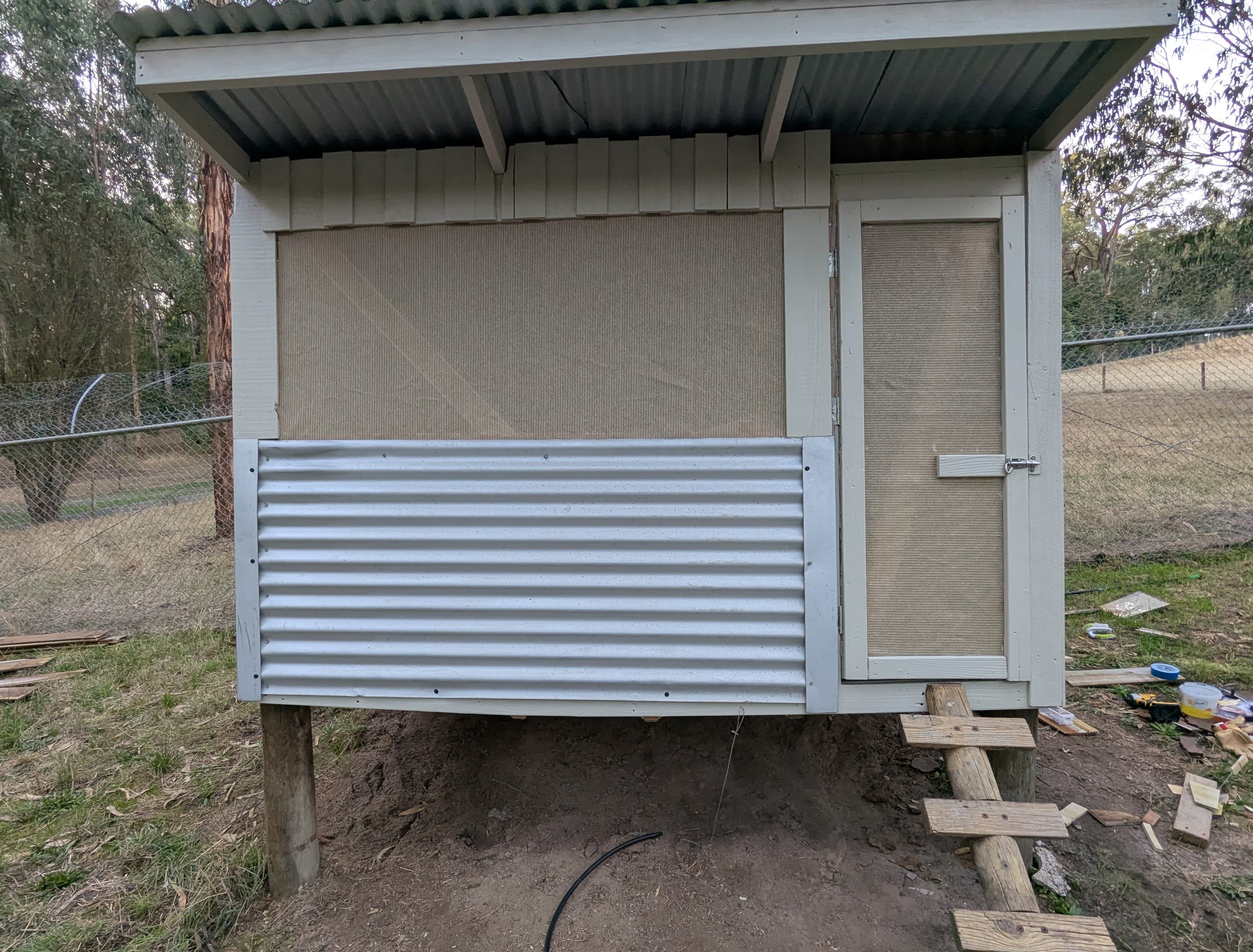 Front of the almost-finished coop