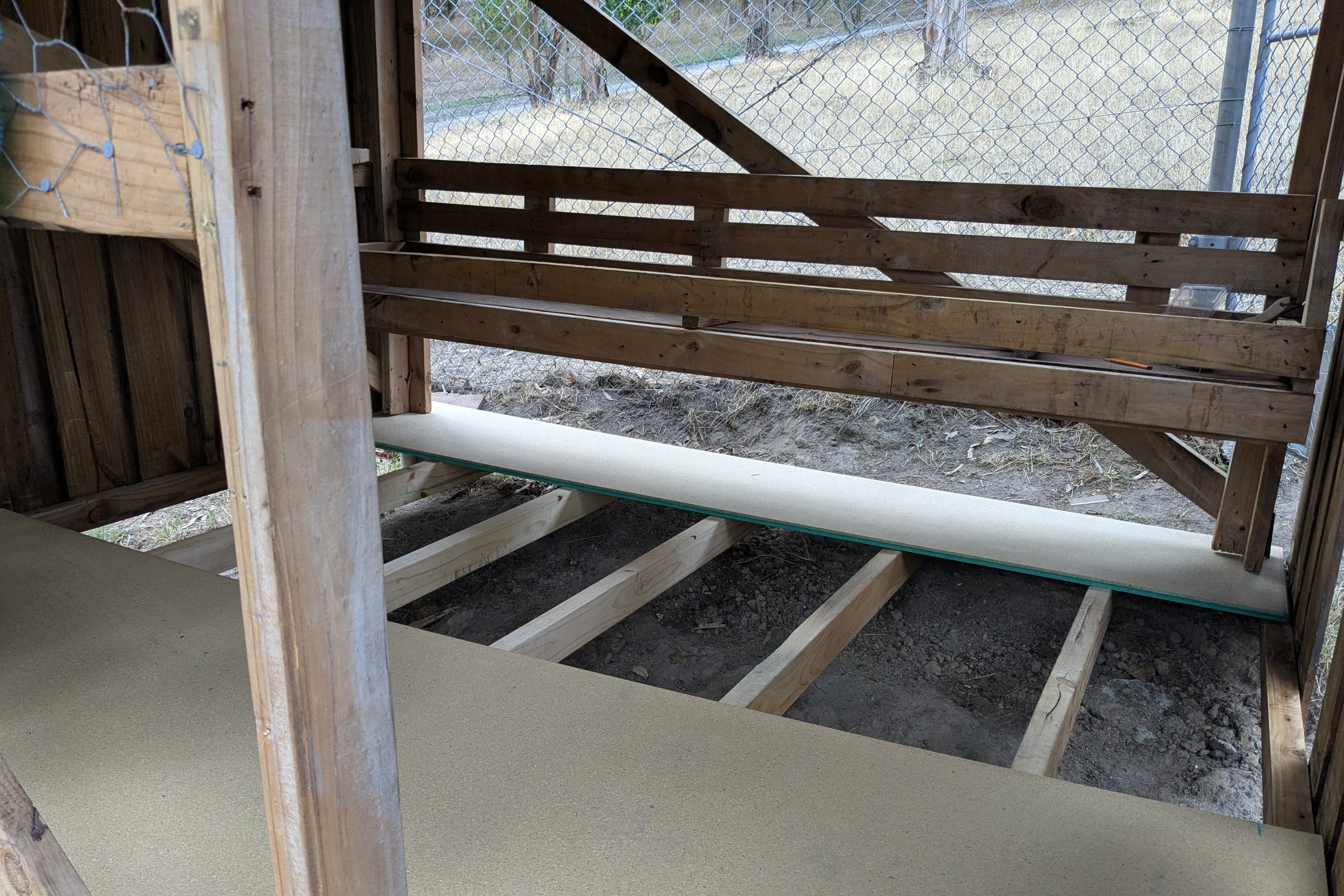 Getting the floor in was hard work
